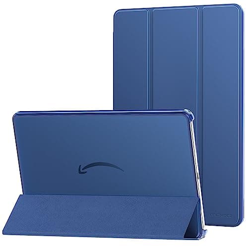 Image of MoKo Case Fits Amazon Fire Max 11 Tablet (13th Generation, 2023 Release) 11" - Slim PU Leather Trifold Stand Cover for Kindle Fire 11 Tablet Frosted Hard Back Shell with Auto Wake/Sleep, Dark Blue