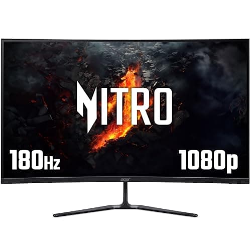 Image of acer Nitro ED320QRS3 32 inch Full HD (1920 x 1080) Curved Gaming Monitor - 180Hz, 5ms, VA Panel, FreeSync Premium, 72% NTSC, HDR Ready, Speakers, DisplayPort, HDMI