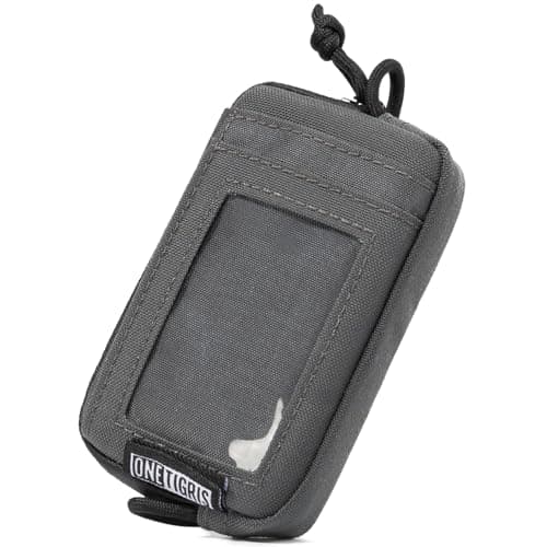 Image of OneTigris Front Pocket Wallet with Zippers Small Coin Purse Tactical Wallet 500D Nylon Minimalist Wallets for Men Women，Grey