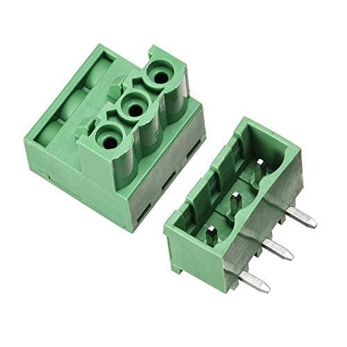 Image of sourcing map 3-Pin 5.08mm Pitch Right Angle PCB Screw Terminal Block Connector 5 Sets