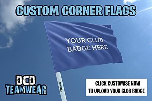 Image of Royal personalised football corner flags customised with your team logo (Set of 4 flags) (4 Flags Only)