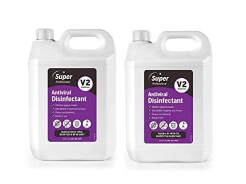 Image of Super Professional - V2 Super Antiviral Disinfectant - 2 x 5 Litre - Bulk Multibuy Pack - For Home or Professional Use