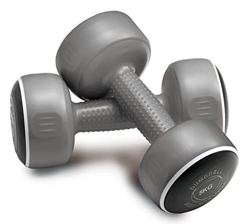 Image of Body Sculpture Unisex's BW108-10 Dumbbells, Grey, 2x5KG