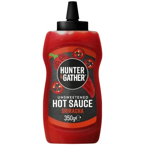 Image of Hunter & Gather Unsweetened Hot Sauce | 350g Hot Sriracha Sauce Keto, Paleo, Low Carb & Vegan Friendly | Free from Added Sugar & Sweeteners