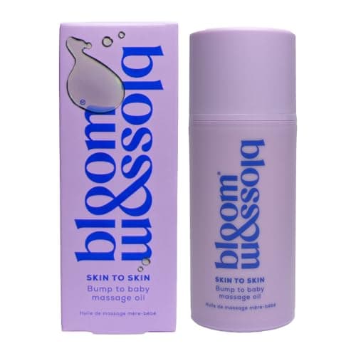 Image of Bloom and Blossom Skin to Skin, Bump to Baby Massage Oil - Natural Pregnancy & Newborn Safe Oil for Stretch Marks, Bonding & Bedtime with Squalane, Batana & Lavender - 100ml