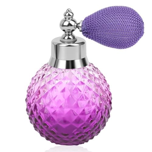 Image of Coolrunner Crystal Art Vintage Style Refillable Perfume Atomizer Spray Bottle 100ml (Purple)