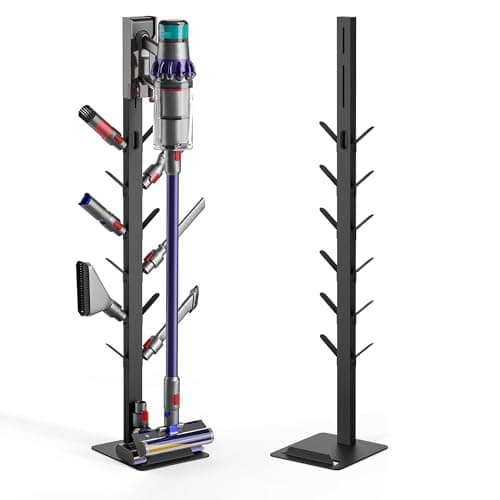 Image of PEGZONE Vacuum Stand for Dyson Gen5 V15 V12 V11 V10 V8 V7 V6, for Tineco S11 A10 A11, for Eureka NEC180 280TL, Cordless Vacuum Cleaner Holder with 8 Storage Hooks, Accessories & Attachments Organizer