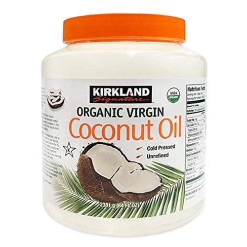 Image of Kirkland Coconut Oil Unrefined Virgin Cold Pressed 100% Pure 2.38kg Tub