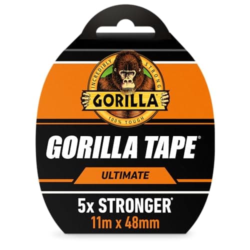 Image of Gorilla Tape ULTIMATE, 11m, Black - Our Strongest Tape Ever, One Loop Holds 350kg | Water Resistant with High Tensile Strength | Great For Hauling, Strapping, Patching, Bundling & Lifting