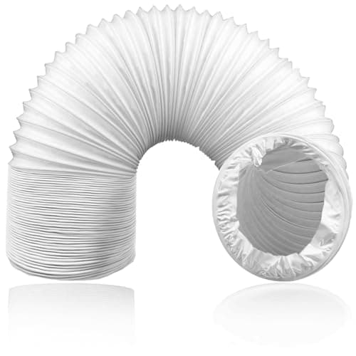 Image of SPARES2GO Air Conditioning Duct Hose 5.9" 15cm 3 Metres PVC Flexible Air Con Vent Universal AC Pipe