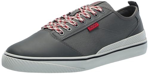 Image of HUGO Men's Ripstop Nylon Low Top Sneaker, Spinach Green, 9 UK