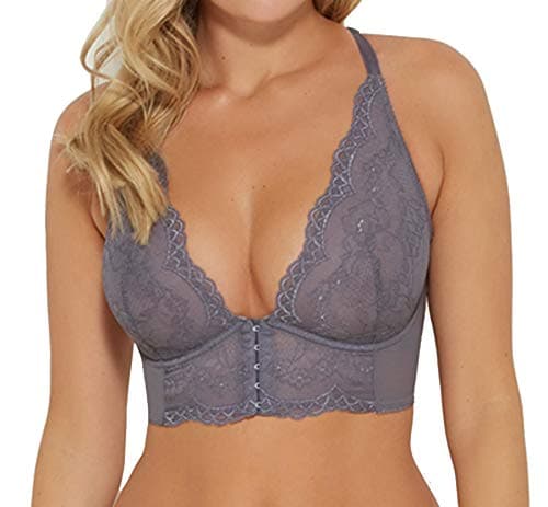 Image of Gossard Women's Superboost Lace Deep V Bralet, Platinum, 38E