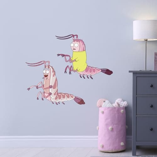 Image of Rick and Morty Wall Sticker – Shrimps Wall Decal Art (60cm Height x 35cm Width)