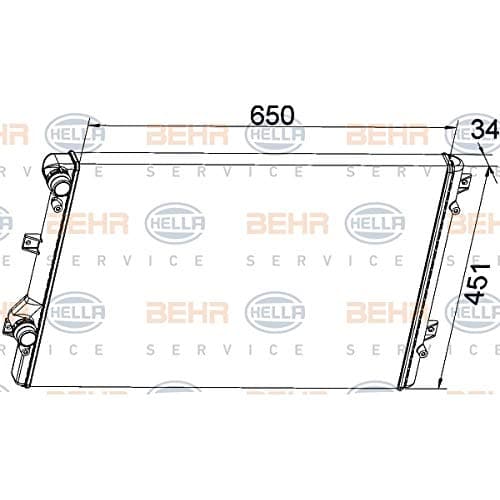 Image of Hella 8MK 376 774-034 Radiator for Engine Cooling