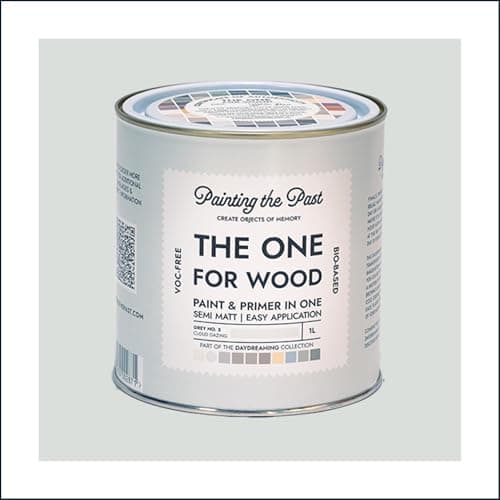 Image of The One for Wood Paint & Primer 1L Grey No. 5 Cloud Gazing | Semi Matt Finish, Bio-Based & VOC-Free Formula for Wooden Furniture & Surfaces | Durable & Easy Indoor Home Decorating