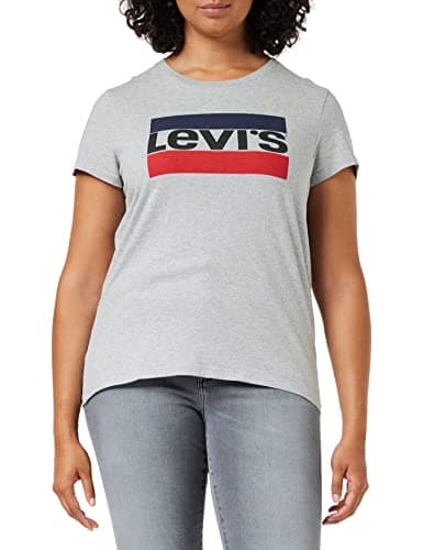 Image of Levi's Women's The Perfect Tee- Sportswear Logo T-Shirt, Sportswear Logo Heather Grey, L