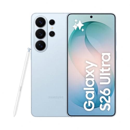 Image of Samsung Galaxy S26 Ultra AI Phone, Privacy Display, Snapdragon AP, 200MP Camera, 12 GB Memory, 512 GB Storage, 5000 mAh Battery, Galaxy AI, Sky Blue, 3 Year Extended Warranty (UK Version)