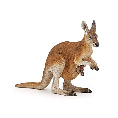 Image of Papo - Realistic Kangaroo With Baby Figure - Ages 3+ - Wild Life Collection - Educational Play Australian Animals - Gift Idea Toy for Girls and Boys - 10 Cm
