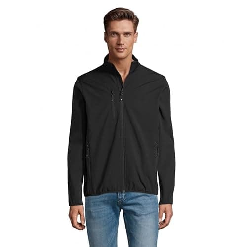 Image of SOLS Radian Men's Softshell Jacket Black/White