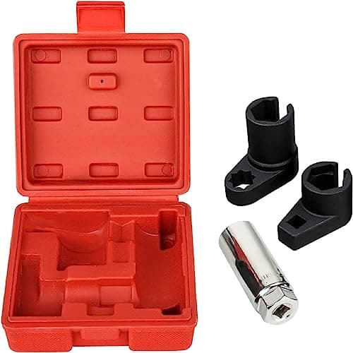 Image of Trintion 3pcs Oxygen Sensor Socket Set O2 Oxygen Sensor Wrench Removal Tool And Thread Milling Cutter Kit for Most Models