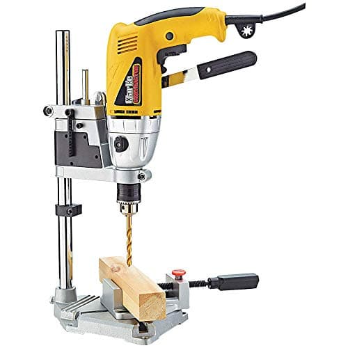 Image of Clarke CDS3 Drill Stand with Vice, Adjustable Depth Stop, for 43mm & 38mm Collar Diameter Hand-Held Electric Drills - Drill Not Included