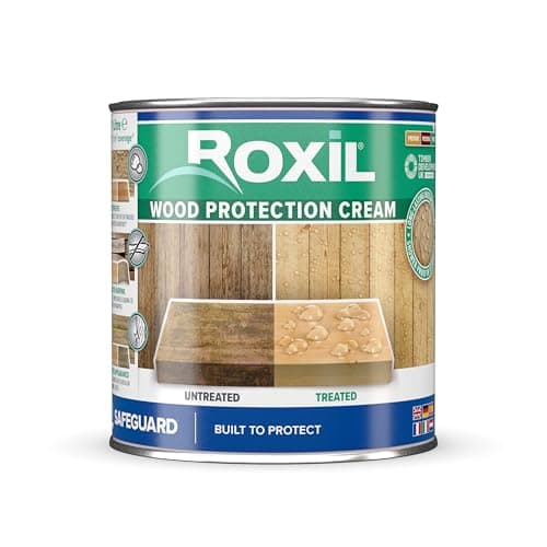 Image of Roxil Wood Protection Cream - 1L Clear - One Coat Wood Sealer, Instant Waterproofing Treatment, Preserves Outdoor Fences, Decking, Furniture, Shed
