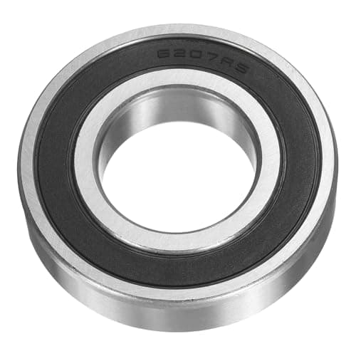 Image of sourcing map 6207 2RS Deep Groove Ball Bearings, 35x72x17mm Chrome Steel Double Rubber Seal Bearing for Electric Motor, Home Appliances, Garden Machinery, (ABEC5)