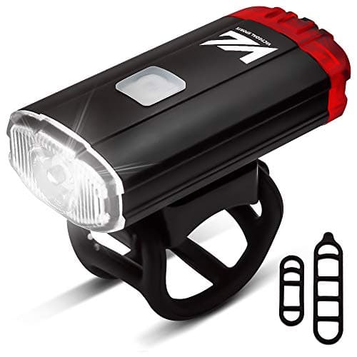 Image of VICTGOAL Bike Light Front & Rear Bright USB Rechargeable Bike Helmet Light IPX5 Waterproof Portable Bicycle Lights for All Road Cyclists (Black)