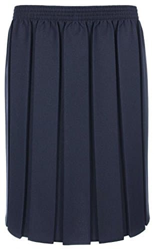 Image of Mischief Girls Ladies School Box Pleated Elasticated Skirt Formal Ages 2-18 + Adult Sizes (8 Colours) Navy