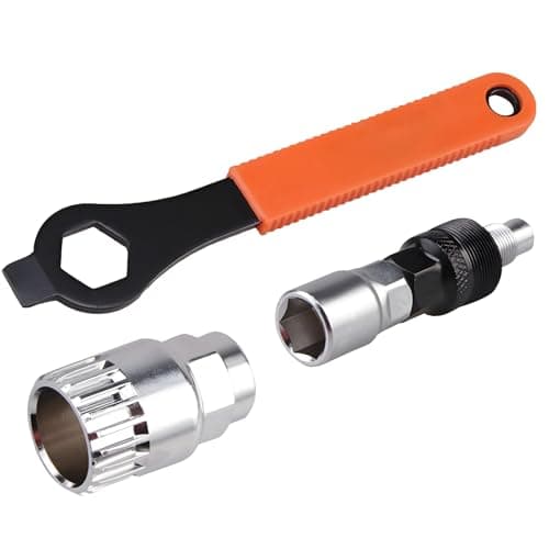 Image of DOETYD 16mm Wrench Spanner Set with Crank Removal Tool, Professional Bottom Bracket Removal Tool Kit, Durable Crank Puller Bicycle Repair Accessory for MTB Road Bike Square Taper Crankset