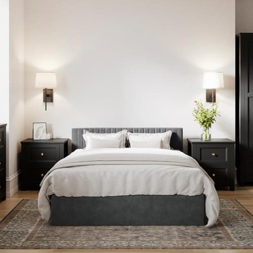 Image of Berlin Ottoman Bed Frame with Gas Lift Storage | Single, Double, King Size, Superking Size (Silver, Double 4FT6)