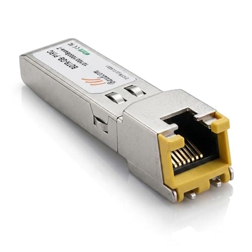 Image of 1G SFP to RJ45 Mini-Gbic Module 100-meter, 1000Base-T Copper Transceiver Compatible for Cisco GLC-T/SFP-GE-T, Meraki MA-SFP-1GB-TX, Ubiquiti UniFi UF-RJ45-1G, Netgear, Zyxel, D-Link, TP-Link and more