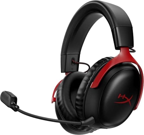 Image of HyperX Cloud III S – Wireless Gaming Headset | Multi-Platform, 2.4GHz, Bluetooth, Battery up to 120 Hrs 2.4GHz / 200 Hrs Bluetooth, 53mm Angled Drivers, 10mm Detachable Mic, Customizable – Black/Red