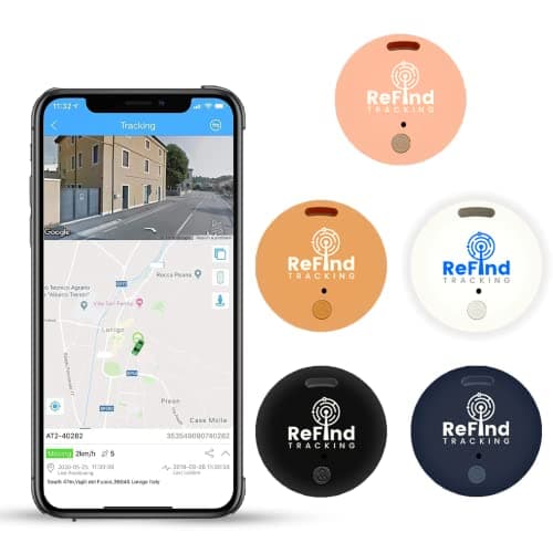 Image of ReFind R2 Smart Tracker for Android and iPhone. Mini GPS Tag Bluetooth 5.0 Key Finder. Samsung AirTag Alternative for Keys, Pets, Wallets and Luggage (Pink)