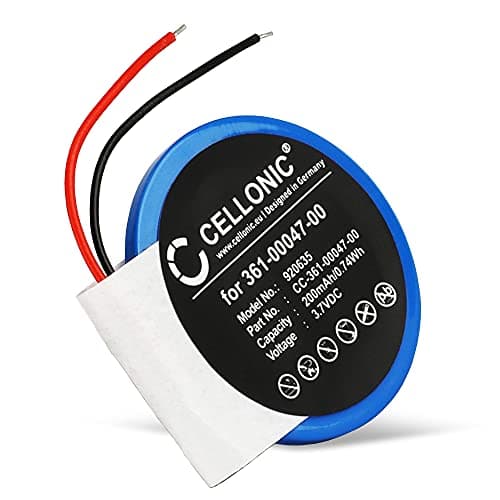 Image of CELLONIC 1x Battery for Smartwatch & Fitnessarmband Compatible with Garmin Approach S2, Forerunner 110, Forerunner 210, 361-00047-00 - (200mAh, 3.7V)