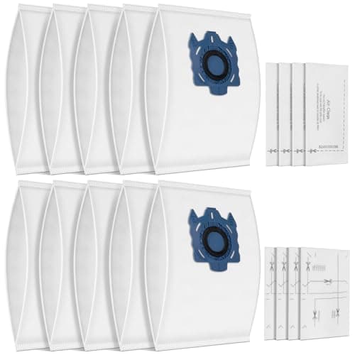 Image of 10 Pack GN 3D Efficiency Dust Bags Replacement for Miele Hyclean Pure Vacuum Cleaner for Classic C1 Complete C2 Complete C3, S2 S5 S8 Series, with 4 Motor Protection & 4 Exhaust Filters