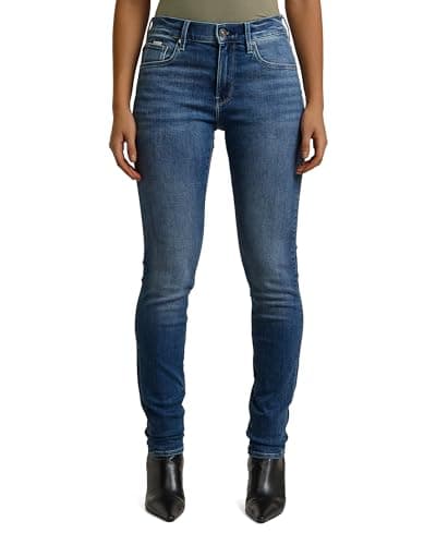 Image of G-STAR Women's 3301 Skinny Jeans, Blue (medium aged D05175-8968-071), 33W / 32L