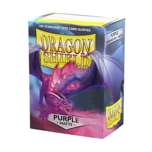 Image of Dragon Shield | Standard Size Card Matte Sleeves | 100 CT - Smooth & Tough Premium TCG Sleeves | Compatible with Pokemon, Flesh & Blood, One Piece & Magic the Gathering | Purple