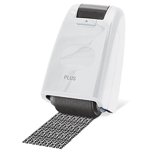 Image of PLUS Japan, Guard-Your-ID Camouflage Roller Stamp in White, 1 Piece Pack (1x 1 Stamp), is-500cm