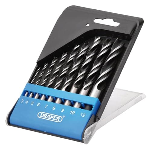 Image of Draper 9pcs Brad Point Drill Bit Set - 12426 - for Hardwood, Softwood, Plywood, Chipboard and MDF