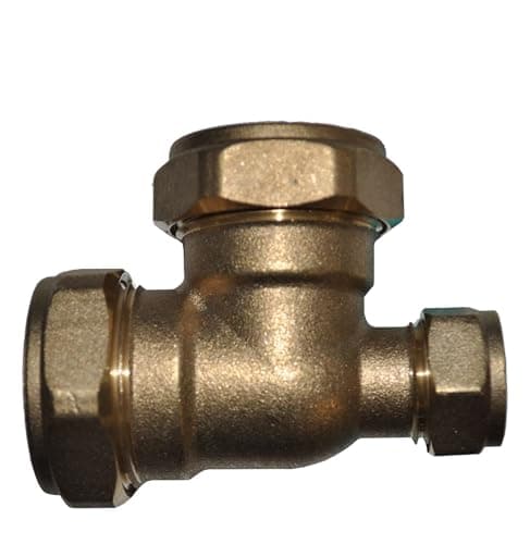 Image of Pack of 2-22mm x 15mm x 22mm Compression Reducing Tee (Known as Compression tee / 22mm Compression tee/reducing tee Also Available in 8mm, 10mm, 12mm, 15mm, 22mm, 28mm, 35mm, 42mm, 54mm)