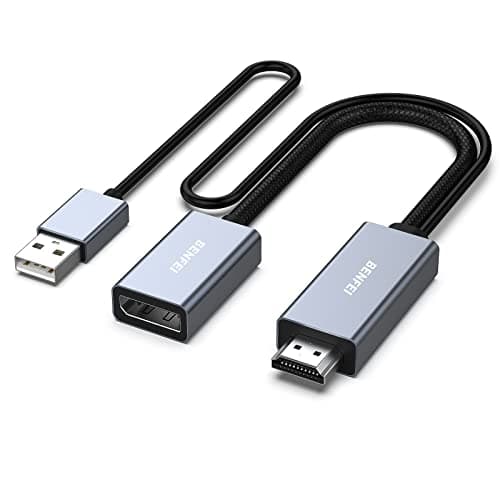 Image of BENFEI HDMI to DisplayPort Adapter, HDMI Source to DisplayPort Monitor Compatible with PC Graphics Card Laptop PS5 Xbox One(360) Supporting 4K@60Hz 2K@144Hz 1080P@165Hz