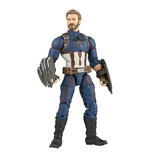 Image of Marvel Avengers - Infinity Hasbro Legends Series, Captain America 15 cm Action Figure, Premium Design, Includes 5 Accessories, Multicolor, F01855L0 Multi-coloured