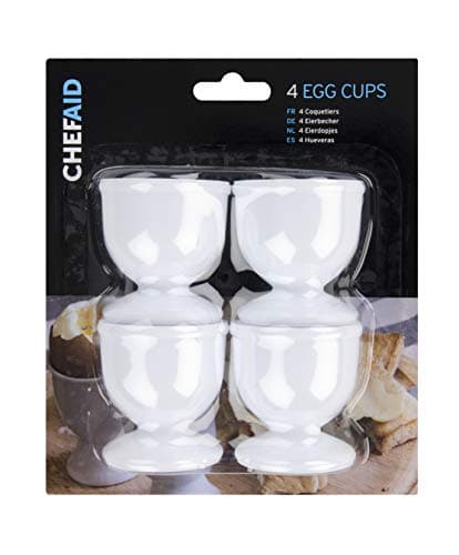 Image of Chef Aid White Plastic Egg Cups, Set of 4