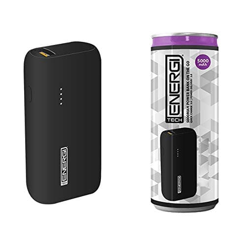 Image of Tech Energi® TE50 PD (Power Delivery) QC 3.0 (Quick Charge) 5000mAh Power Bank On the Go Black for Smartphones/Tablets/AirPods iPhone 12, Samsung Galaxy S21, Google Pixel 5