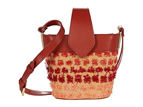 Image of Ted Baker Genesey T Detail Canvas Mini Bucket Bag Red