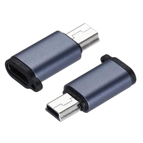 Image of sourcing map 2Pcs USB C to Mini USB Adapter, USB C Female to Mini USB Male Converter Adapter for Laptop PC Phone Car