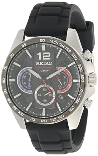Image of Seiko Mens Analogue Quartz Watch with Silicone Strap SSB347P1