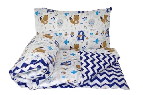 Image of 2 pcs PRAM Quilt Duvet and Pillow Set to fit Children pram Mini cot or Crib (2)