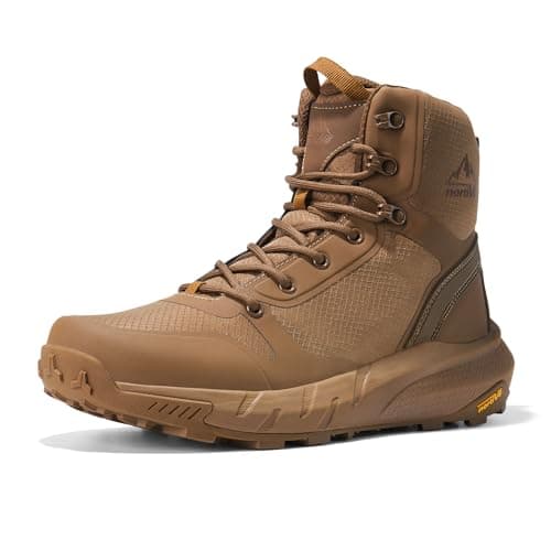 Image of NORTIV 8 Men's Mid Military Tactical Boot Comfortable Lightweight Boots for Work All Day Side Zipper Motorcycle Combat Boots,Size 12,Coyote,NMUMMT2504